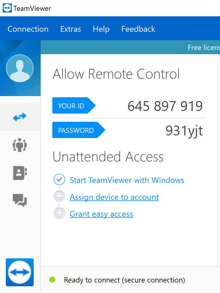 teamviewer app password reset