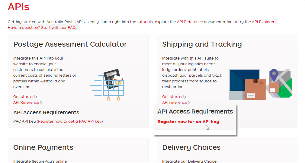 Generate an Australia Post/StarTrack API key and secret Starshipit