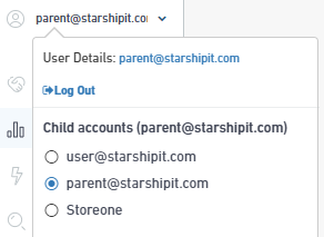 Switch accounts in Classic UI