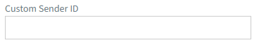 Custom Sender ID setting