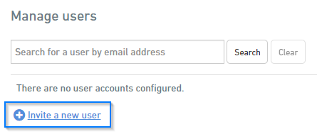 Invite a new user button in Starshipit